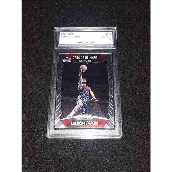 LEBRON JAMES, 2015 PRIZM, GEM MT 10