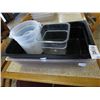 Image 1 : Cambro Full Size Insert Pans - 2 + Measuring Bins - 3