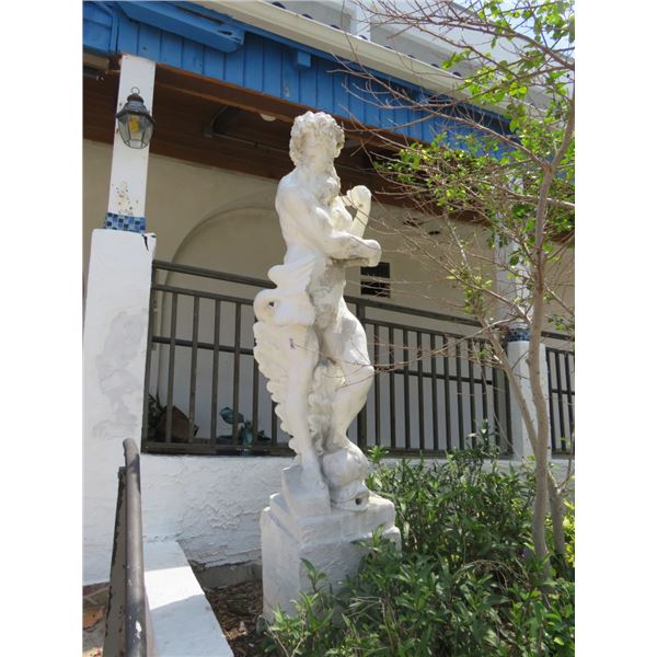 Poseidon Concrete Statuary 7' Overall