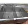 Image 2 : S/S 9' 3-Comp Pot Sink w/Drainboards