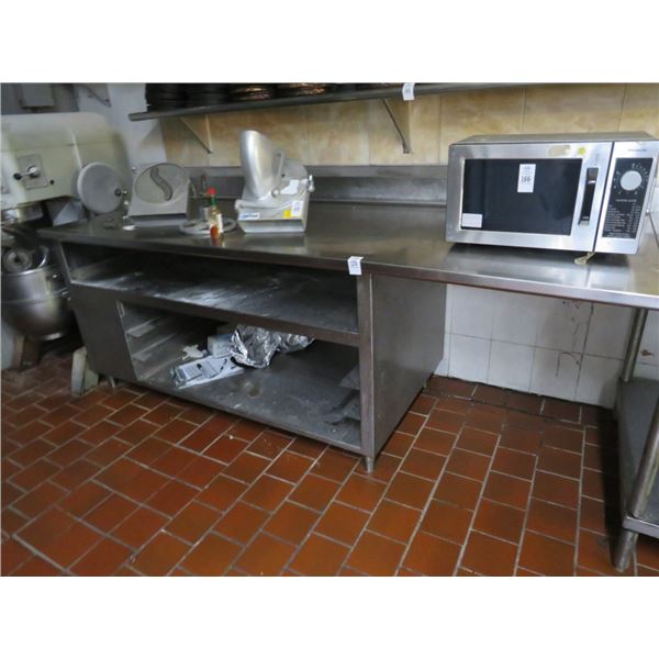 S/S 8' Table w/Cabinet Storage