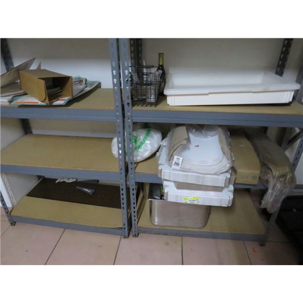 Pizza Boxes, Tortilla Rounds, Supplies On Shelves