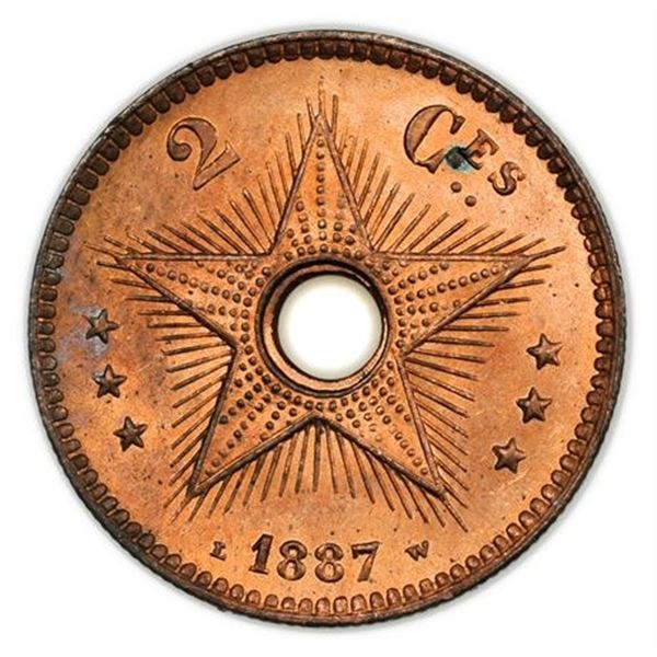 BELGIAN CONGO. KM#21887 Two Centimes