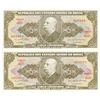 Image 1 : Group of 2 BRAZIL. P#158 ND (1953-59) Five Cruzeiros