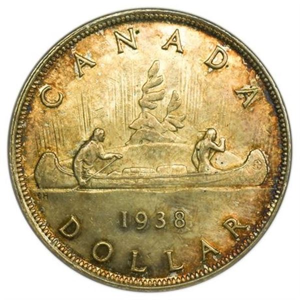 CANADA. 1938 Dollar NGC MS-62