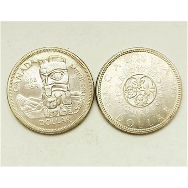 Group of 2 CANADA. 1958 and 1964 Dollars