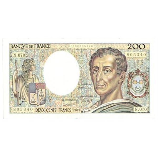 FRANCE. P#155a 1989 200 Francs