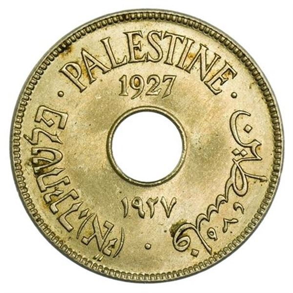 PALENSTINE. KM#4 1927 Ten Mils
