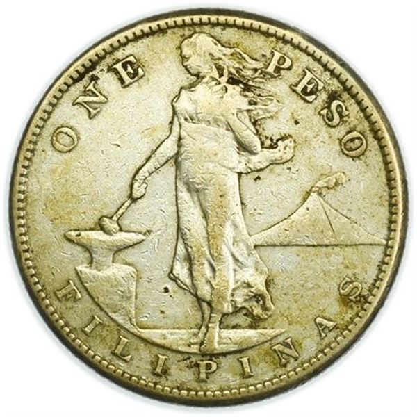 PHILIPPINES. KM#172 1908-S Peso