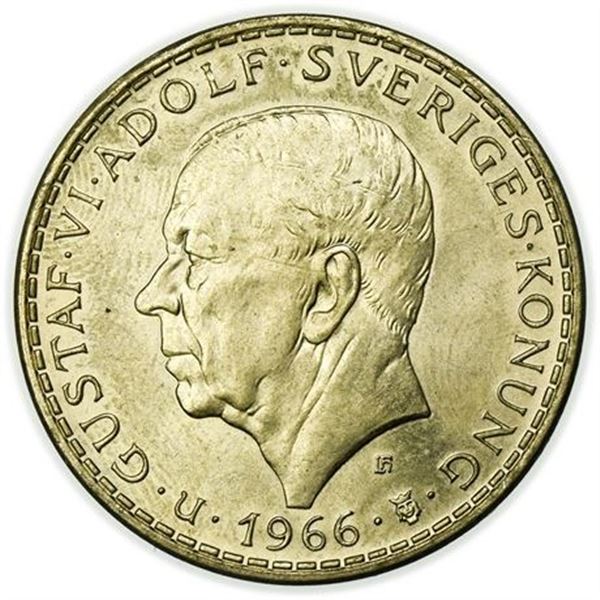 SWEDEN. KM#839 1966-U Five Kronor