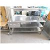 Image 1 : Stainless Steel Table On Wheels
