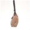 Image 3 : Fendi Beige Vintage Monogram Zucchino Black Leather Shoulder Bag