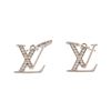 Image 1 : Louis Vuitton White Gold Logo Rhinestone Earrings