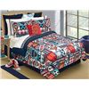 Image 1 : NEW SAFDIE AND CO QUEEN SIZE SPORTS CENTRE 3 PIECE COMFORTER SET - RETAIL $75