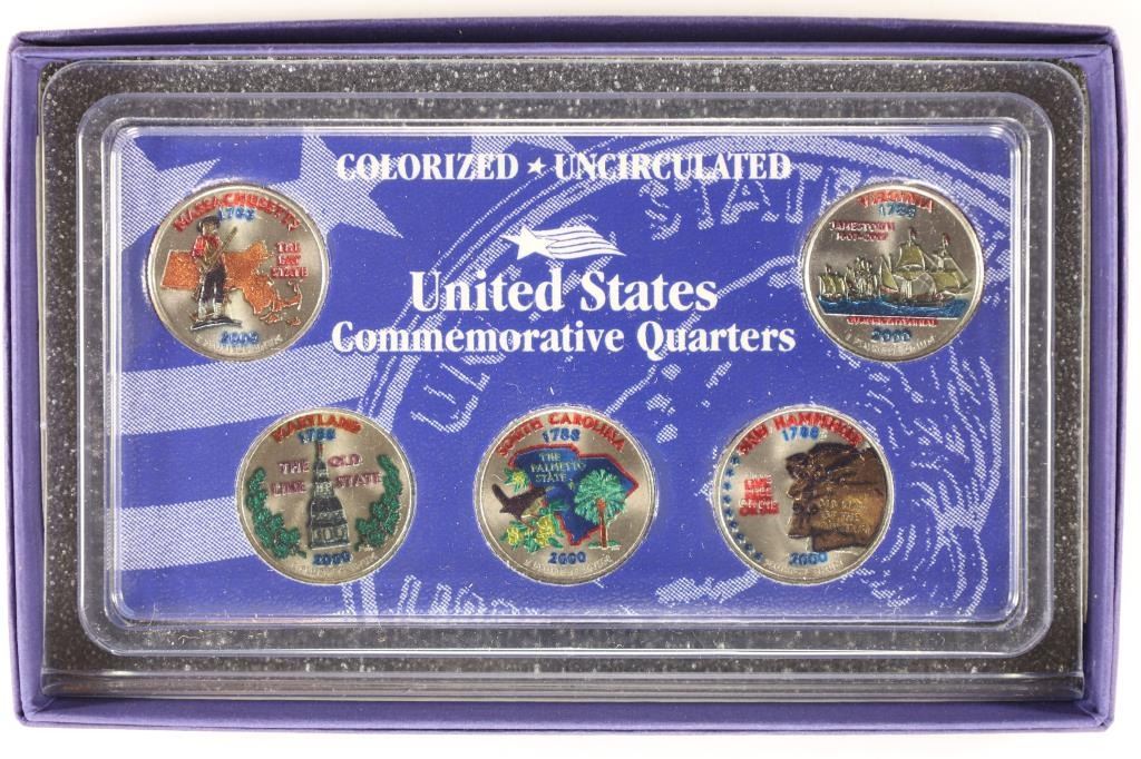 2000 COLORIZED US STATE QUARTER SET IN BOX