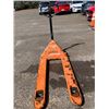 Image 1 : (Kauai) Pallet Jack 5500lbs Capacity (Works, One Fork Slightly Bent)