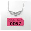 Image 1 : New 10 Diamond Angel Heart Wing Necklace