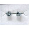 Image 1 : New Sterling Silver Blue Topaz Stud Earrings