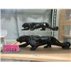 Image 1 : 2 Vintage Ceramic Black Panther Statues