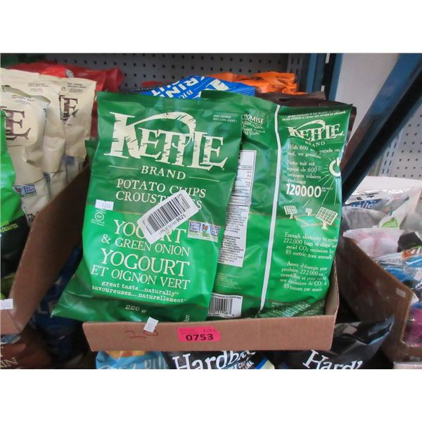 Box of Assorted Kettle Brand Potato Chips