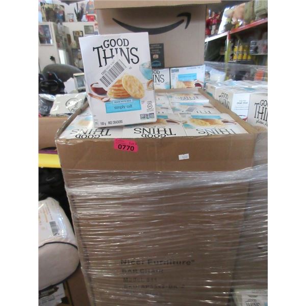 Case of 45 Boxes of Good Thins Rice Crackers