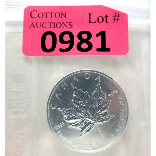 1 Oz .9999 Silver 2006 Canadian Maple Leaf Coin