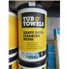Image 1 : 6 Tub O' Towels Heavy Duty Wipes - 90 per tub