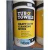 Image 1 : 6 Tub O' Towels Heavy Duty Wipes - 90 per tub