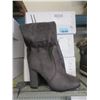Image 1 : 3 Pairs of Ladies Grey Thigh High Heeled Boots