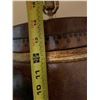 Image 8 : Vintage Asian Lamp, Hand Painted Wooden Vessel Base 10 1/2" Dia, 15" H (Full Ht 30")