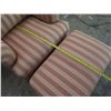Image 8 : Striped Upholstered Chair w/ Ottoman
