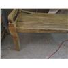Image 8 : Weathered Teak Outdoor Bench (seat has some damage) 54"L x 23"W x 41"H