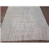 Image 2 : Area Rug, White w/ Brown Accents  7' x  7'10" (some wear and tear)