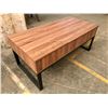Image 1 : Coffee Table w/ Storage, Wood Veneer, Metal Legs & Interior Hardware - Converts to Desk 43x21.5x18H