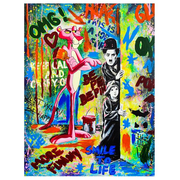 Nastya Rovenskaya- Mixed Media "Caught Trying to Sneak In"