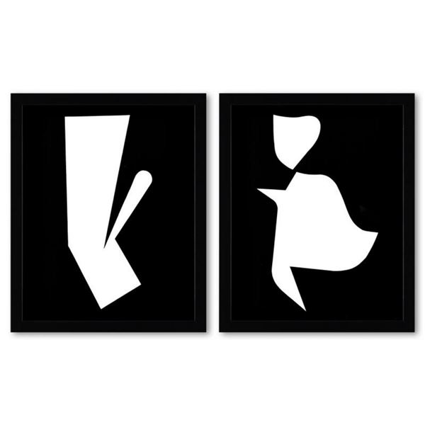 Victor Vasarely (1908-1997), "Yablapour et Lethe de la série Etres Ou Fantomes (Diptych)" Framed 197