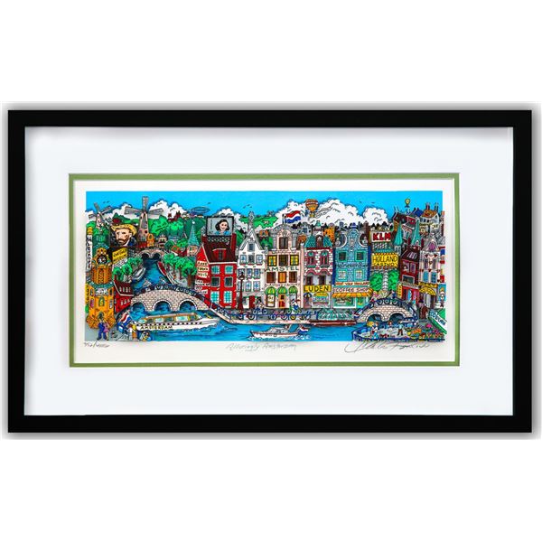 Charles Fazzino- 3D Construction Silkscreen Serigraph "Alluringly Amsterdam"