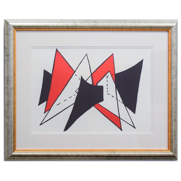 Alexander Calder- Lithograph  DLM141 - Triangles rouges 