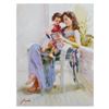 Image 1 : Pino (1939-2010), "Book of Poems" Limited Edition Artist-Embellished Giclee on Canvas. Numbered and 