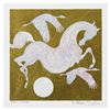 Image 2 : Guillaume Azoulay, "Etude ZOZM" Framed Original Hand Colored Drawing with Hand Laid Gold Leaf, Hand 