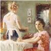 Image 2 : Pino (1939-2010), "Sharing Moments" Artist Embellished Limited Edition on Canvas, CP Numbered and Ha