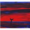 Image 2 : Wyland- Original Painting on Canvas "Surfacing Whale"