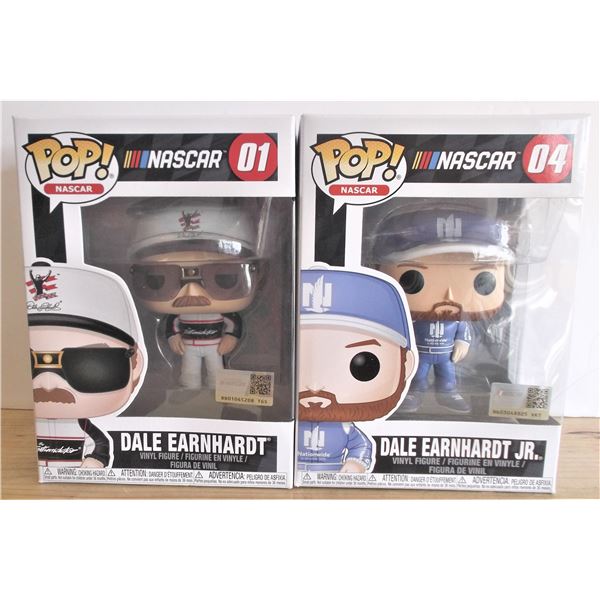 Funko Pop Nascar Figures 01 Dale Earnhardt and 04 Dale Earnhardt Jr. - In Box