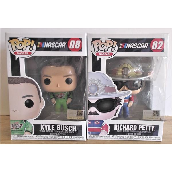 Funko Pop Nascar Figures 02 Richard Petty and 08 Kyle Busch - In Box