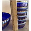 Image 3 : Cobalt Blue Glass Bowls with Gold