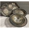 Image 1 : Silver Plated Platter and Plates