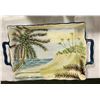 Image 1 : Rectangular Hand Painted Serving Tray