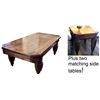 Image 1 : Solid Wood Coffee and Table with TWO Matching End Tables