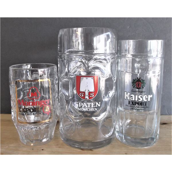 Three German Brand Beer Mugs