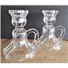 Image 1 : Two Glass Candlesticks - All Proceeds to the DMSCC